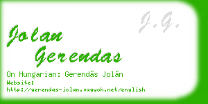 jolan gerendas business card